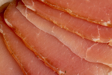 dried pork meat with a thin layer of lard