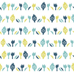 北欧風の花のシームレスパターン