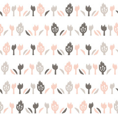 北欧風の花のシームレスパターン