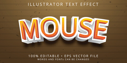 Mouse typography premium editable text effect