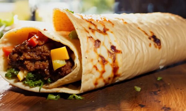 Tortillas are a type of flatbread that is commonly used in many dishes and can be made from a variety of ingredients, becoming a versatile base for a variety of foods with meat in them