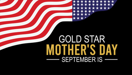gold star mother's day is observed every year on September.Holiday concept background, placard, banner design template Vector illustration background design.
