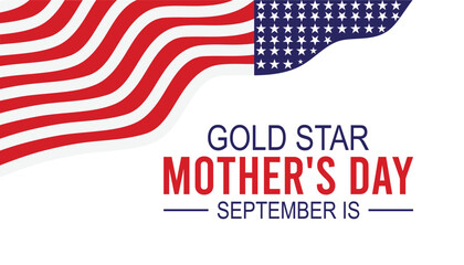 gold star mother's day is observed every year on September.Holiday concept background, placard, banner design template Vector illustration background design.