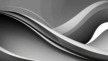 Abstract gray background with smooth lines. Dynamic waves. vector illustration