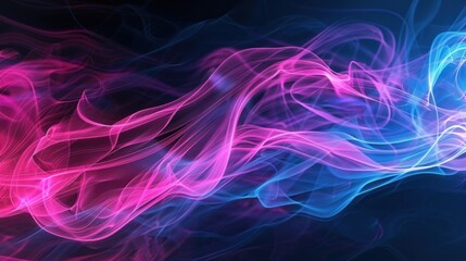 Abstract Swirling Smoke in Pink and Blue