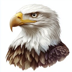 illustration cool eagle sticker vector