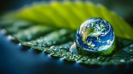Serenity in Nature. Tranquility and beauty in a single water drop