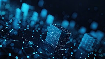 Obraz premium Abstract data streams on blockchain canvas