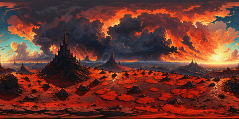 HDRI Equirectangular Horror Outdoor Panorama 8