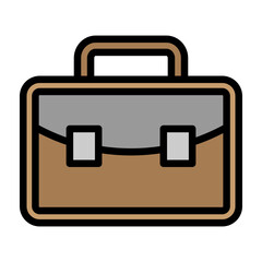 Briefcase Vector Filled Icon Design