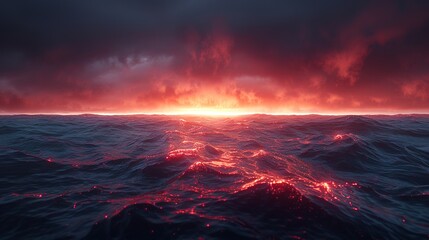 Fototapeta premium Sunset over the sea 