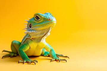 Fototapeta premium Vibrant Green Lizard