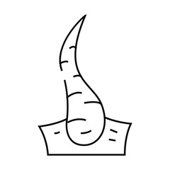 breaking hair line icon vector. breaking hair sign. isolated contour symbol black illustration