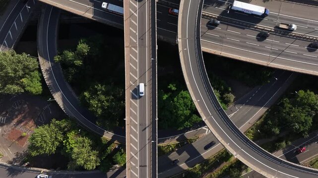 Spaghetti Junction Interchange M6 Motorway Aerial View