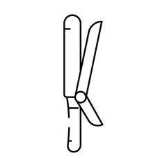 curling iron line icon vector. curling iron sign. isolated contour symbol black illustration