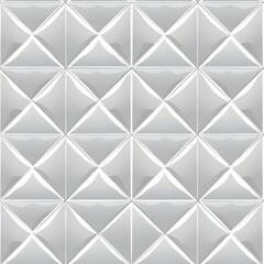 Fototapeta premium Elegant geometric white tile pattern with a 3D effect.