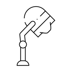 stationery hairdyer line icon vector. stationery hairdyer sign. isolated contour symbol black illustration