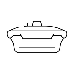 vacuum lunchbox line icon vector. vacuum lunchbox sign. isolated contour symbol black illustration