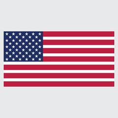 United States Flag Vector. Suitable for printing fabric, stickers, emblems, icons and decorations