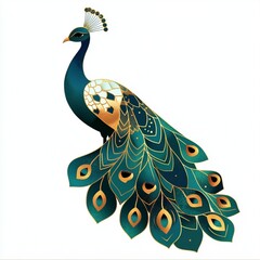 Nice cute peacock stand in a place 