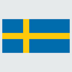 sweden flag vector design. good for printed media, flag cloth, banners, stickers and decorations.