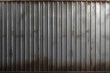 Obraz premium Processed collage of rust metal fence or wall in daylight. Background for banner, backdrop