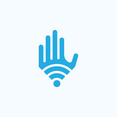 Wireless Connection WIFI with Hand sign 