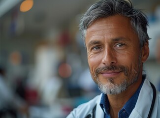 Fototapeta premium Photo portrait of a man doctor