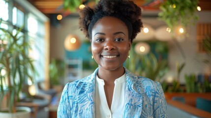 The smiling confident woman