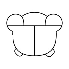 child lunchbox line icon vector. child lunchbox sign. isolated contour symbol black illustration