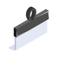 Look at this editable icon of scraper in isometric design style