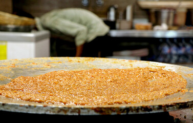 A street food shop at Vrindavan Where gram flour cheela and stre