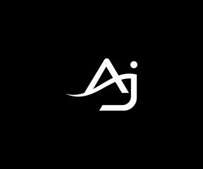 AJ letter simple clean minimal logo
