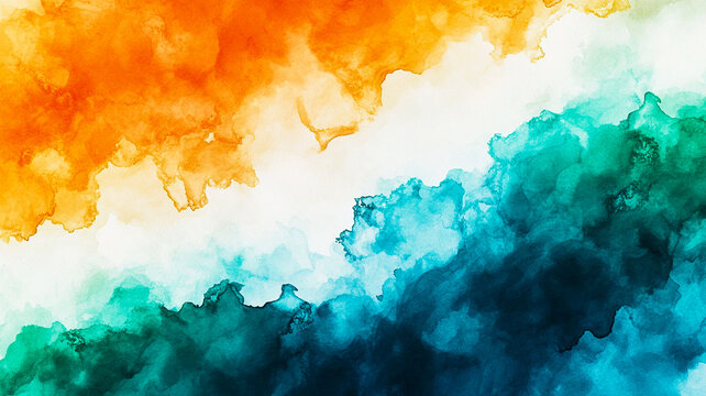 abstract watercolor texture background. Tri color splashing background