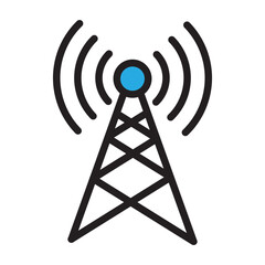 Ground Station Vector Filled Icon Design