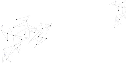 Vector illustration of minimalistic design with connecting the dots and lines. Grey graphic background dots with connections technologies and sharing data as abstract concept.