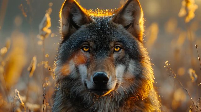  Wolf in nature Footage 4K