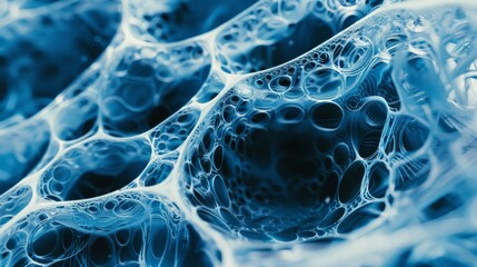 A close up of a blue water surface, a microscopic photo, unsplash