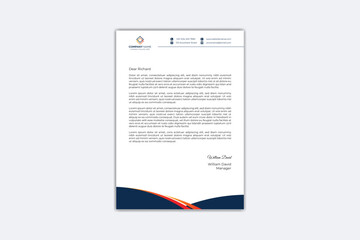 Obraz premium Modern business and corporate letterhead template