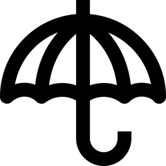 Obraz premium Umbrella black outline icon