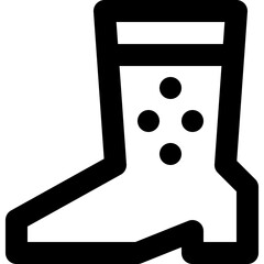 Boot black outline icon