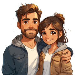 A man and a woman are posing for a picture