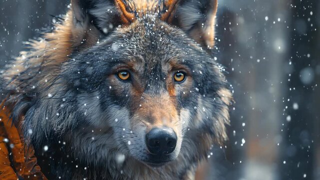  Wolf in nature Footage 4K