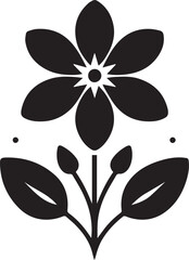 violet flower vector silhouette illustration logo art