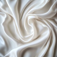 Fototapeta premium Silk fabric flowing gracefully with a delicate sheen and subtle movement, leaving room for potential ad space 