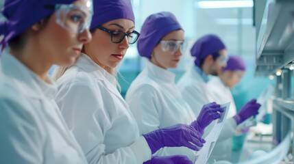 Fototapeta premium The team of laboratory scientists