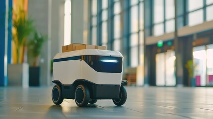 Delivery Robot in a Modern Building
