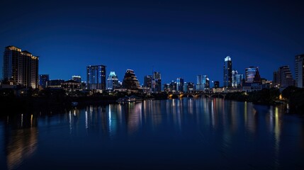 Fototapeta premium Austin Skyline at Night