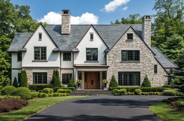 Luxury Home with Stone Facade