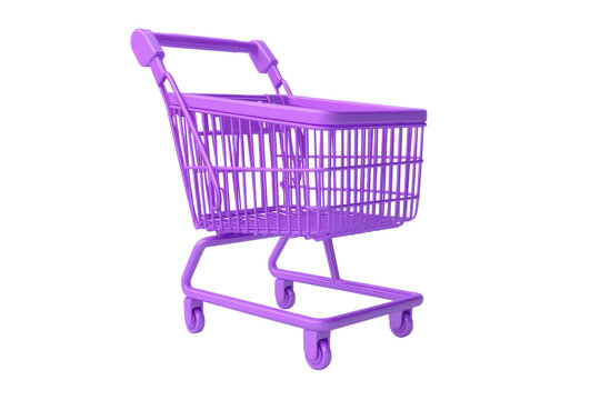 recommend clip art: Purple shopping cart on transparent background. Perfect for retail, e-commerce, and shopping themes. High-resolution image.